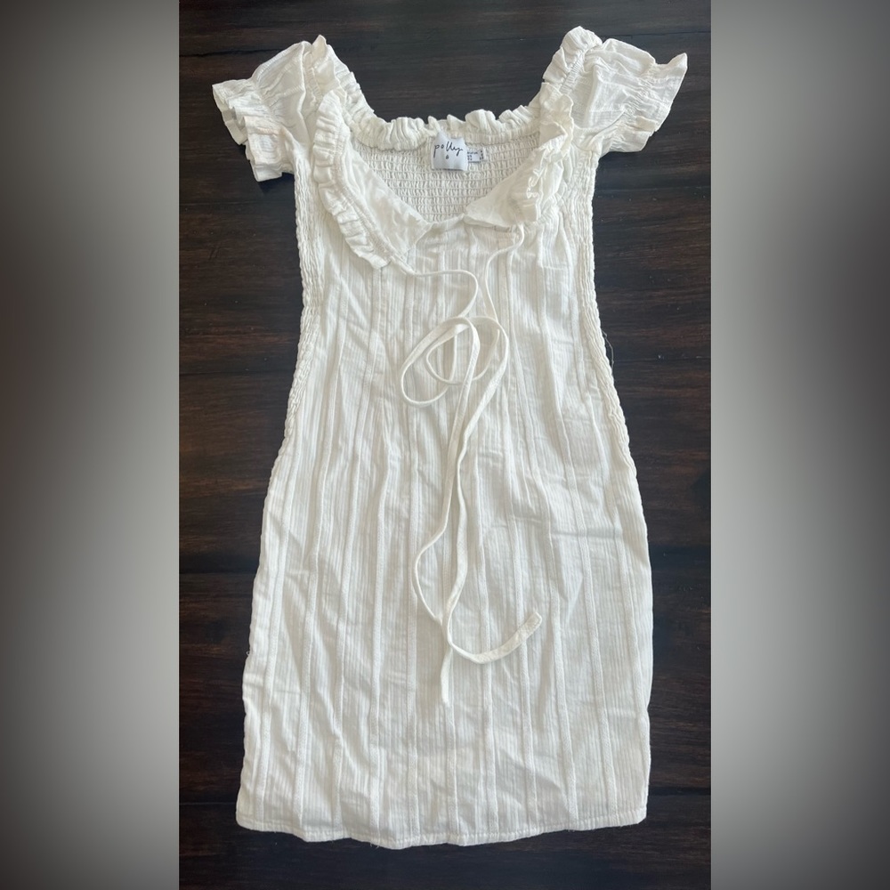 Princess Polly off the shoulder mini dress in White - size 0